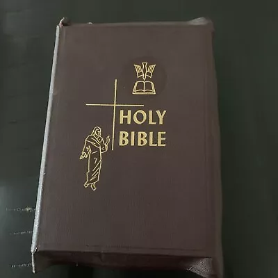 Vintage 1950 Large Holy Bible Holy Family Edition Of The Catholic Bible • $20