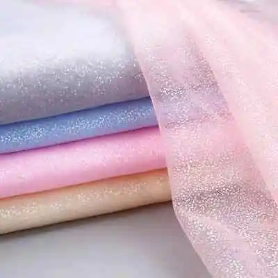 Sparkle Glitter Tulle Fabric For Wedding Dress Bride Veil Party Decor DIY Crafts • $5.49