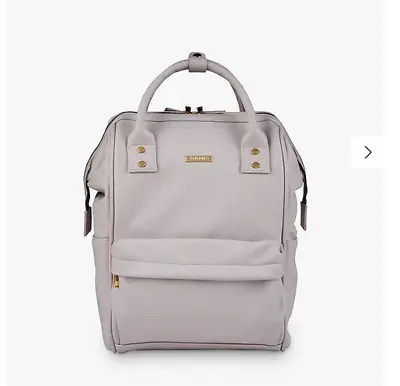 BabaBing! Mani Vegan Leather Changing Backpack Grey Blush JOHN LEWIS • £43.99