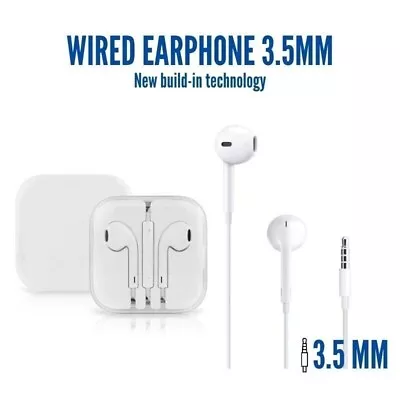 Wired Earphones For Apple IPhone IPad Samsung Headphones With Mic 3.5MM Aux • £3.59