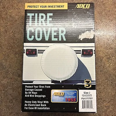 ADCO 1757 Polar White Vinyl Tire Cover J - Fits 27  Diameter Wheel • $21.99