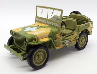 Auto World 1/18 Scale AWML005/12A - WWII Willys MB Jeep - US Army Medic • £59.99