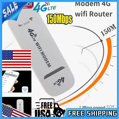 LTE Unlocked USB Dongle Modem Wireless Router Mobile Broadband WIFI SIM Card 4G  • $11.49