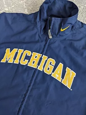 Michigan Wolverines Team Nike Authentic Windbreaker Full Zip Jacket Men's Large • $34.99