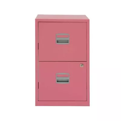 £114.99 • Buy Bisley A4 Filing Cabinet Metal 2 Drawer Pink | 24 Hour Weekday Delivery