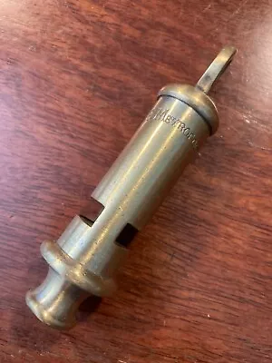 £38 • Buy Vintage Early 1900's The Metropolitan J. Hudson & Co. Brass Infantry Whistle
