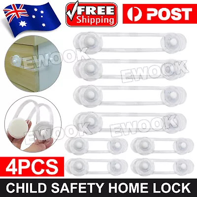 $5.45 • Buy Baby Kids Safety Home Locks Protecter Door Fridge Drawer Proof Latches Set