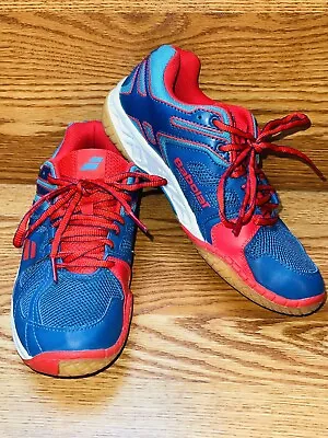 Babolat Shadow Team M Indoor Badminton Shoes Red Blue White Women’s Sz 7.5 EUC • $59.99