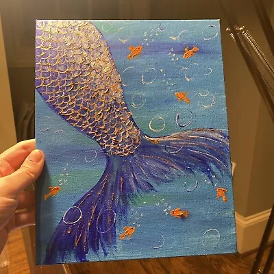 8/10 Inches Original Painted On Canvasabstractmermaid • $19