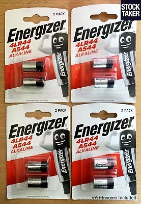 8 X Genuine Energizer 4LR44 A544  Alkaline 6V Batteries Expiry 2024 SEALED VAT • £9.95