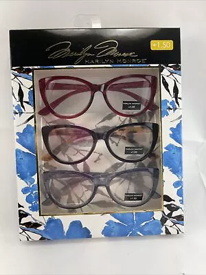 Marilyn Monroe 3-PACK Premium Reading Glasses Readers +1.50 NEW • $29.99