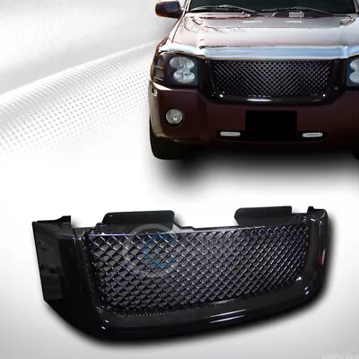 Fits 02-08 GMC Envoy Glossy Black Mesh Front Hood Bumper Grill Grille Guard ABS • $78.95