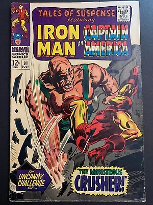 Tales Of Suspense 91 GD -- Captain America Iron Man Gene Colan Art 1967 • $9