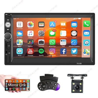 Car Stereo Radio 7  Double 2 Din Apple Andriod Carplay BT FM Touch Screen Camera • $44.99