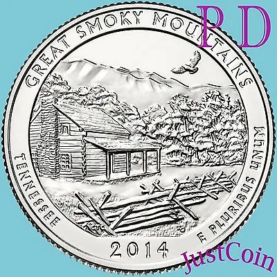 $1.90 • Buy 2014 P&d Set Great Smoky Mountains National Park Quarters Uncirculated Us Mint
