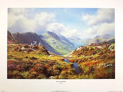 Rex Preston  Picnic At Buttermere  Lake District Nature Brown Fine Art Print • £24.99