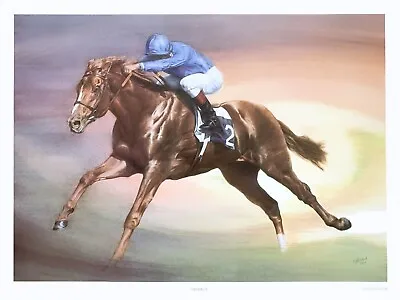 £18 • Buy Signed Limited Edition HORSE RACING PRINT Frankie Dettori Racehorse Art Picture