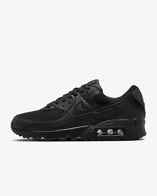 Nike Air Max 90 Black Women's Trainers UK 3 4 5 6 7 8 Sneakers Shoes DH8010-001 • £131.99