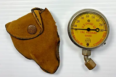 Vintage Antique 1911 U.S. Gauge Co. NY For Testing Tires Pressure Up To 80 LBS • $44.95