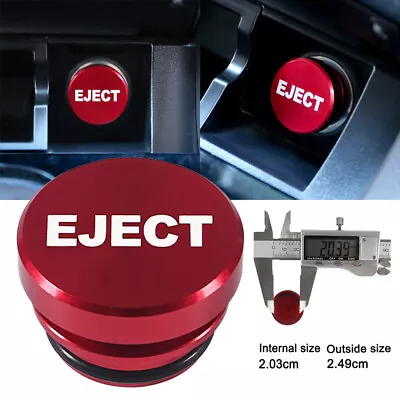 Universal 12V Red Eject Button Car Cigarette Lighter Cover Decor Car Accessories • $5.62