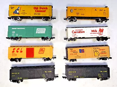 (8) N Scale Box Cars (lot 0344) • $55