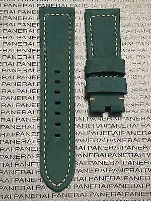 $112 • Buy Panerai Green OEM Suede Strap 24mm Lug For Tang Buckle