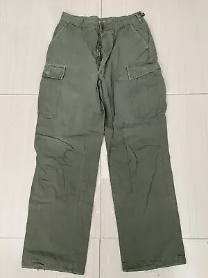 VTG Original Vietnam War 1967 Rip Stop Buttons Fly OG107 Jungle Trousers Pants.M • $149.99