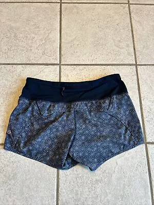 Lululemon Speed Shorts Lined Size 4 Gym Heathered Blue Run Gym Swim • $28