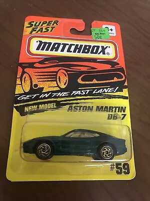 1994 Matchbox Int'l Ltd Aston Martin DB7#59 1:60 Lagonda Green Car Thailand DB-7 • $7