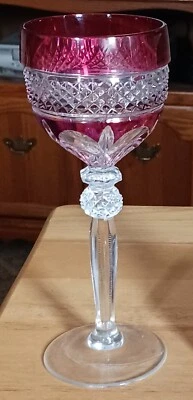 $45 • Buy 1 Elegant Val St Lambert Crystal Cordial Liquor Cut To Clear Stemware