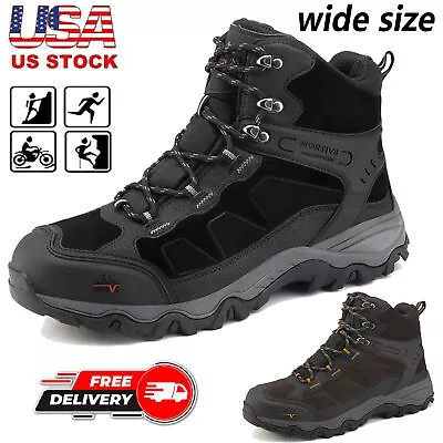 Men's Waterproof Hiking Boots Non-slip Outdoor Trekking Trail Boots US Wide Size • $45.99