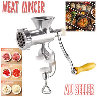 $21.95 • Buy Manual Kitchen Meat Grinder Mincer Stuffer Table Hand Sausage Filler Maker AU