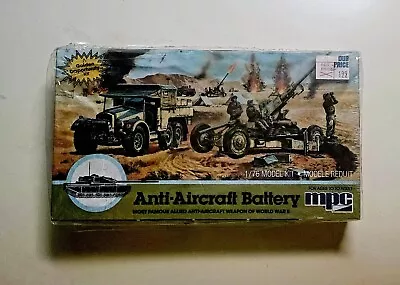MPC Anti Aircraft Battery Model Kit 1/76 Scale 1-6209 NOS Vintage Free Shipping • $22.50