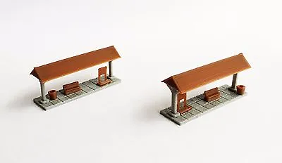 Outland Models Train Railway Layout Small Station Passenger Platform X2 N Scale • $6.99