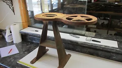 Antique Cast Iron Base Stand Steampunk Industrial   Coffee With Star Table • $199.99