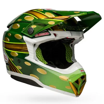 Bell Moto-10 Spherical Helmet Motocross Mx Showtime Mcgrath Replica Gold / Green • $615.89