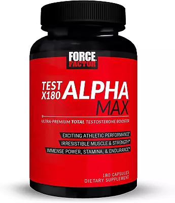 Force Factor Test X180 Alpha Max Total Testosterone And Nitric Oxide Booster...  • $119.95