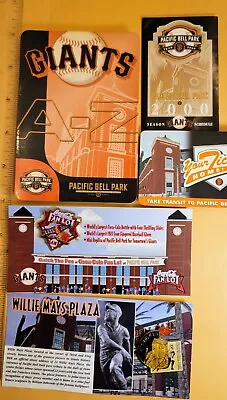 SF Giants Pac Bell Park Inaugural Season Pins AtoZ Guide Schedule & Transit • $12