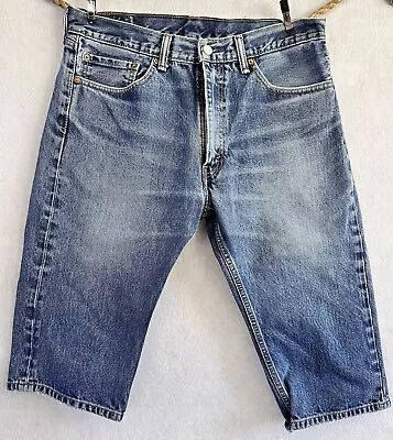 Levi's Knee Length Jean Capri Shorts Men's 36 W 27 L (from Waist To Hem) • $18.95