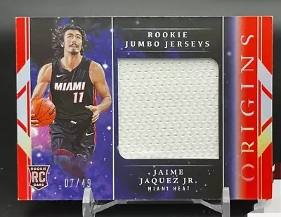 Jaime Jaquez Jr 2023-24 Panini Origins 07/49 Patch Red Rookie RC Heat #RJJ-JJJ • $8.50