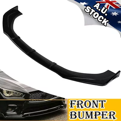 $62.59 • Buy Black Front Bumper Lip Chin Body Kit Spoiler Splitter For Audi A3 A4 A5 A7 Q3 8P
