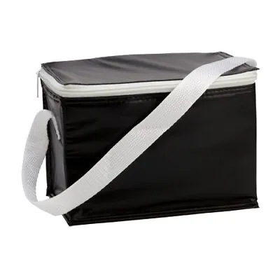 Black Ice Bag 6 Can Cool Wine Picnic Bottle Cooler Holder Carrier Chilling • £4.49