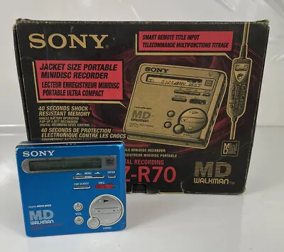£79.99 • Buy Sony MZR70 Portable MD Minidisc Player/Recorder With Box - Read Description
