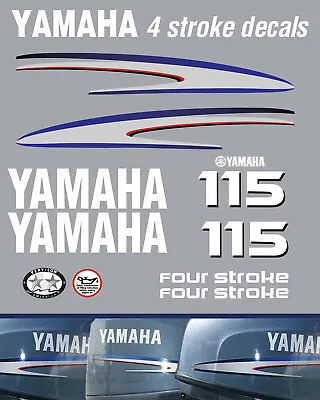 YAMAHA 115hp Four Stroke OUTBOARD STICKERS • $69.36