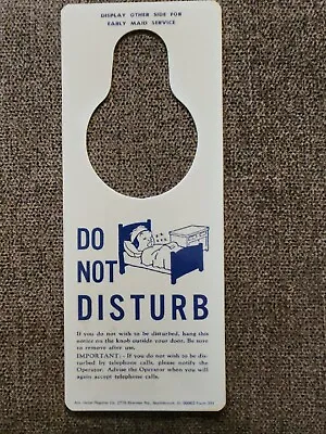 Vintage Am. Hotel Register Co.  Do Not Disturb  Sign (plastic) • $10