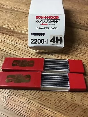 Vintage Koh-I-Noor Graphite Leads 2200-I  4H Set Of 2 Total 24 Mechanical Pencil • $12