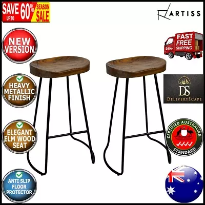$138.04 • Buy Artiss Vintage Tractor Bar Stools Retro Stool Industrial Barstools Chairs Black
