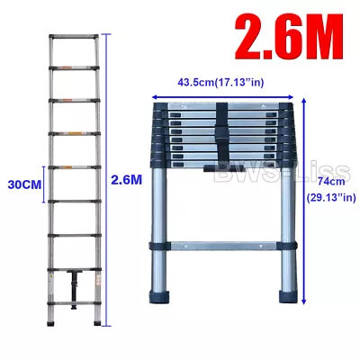 Telescoping Ladder 16ft 12ft 10ft Folding Ladder Multi-Purpose Extension Ladders • $78.64