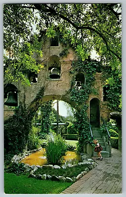 Riverside CA - Bell Arch In Beautiful Mission Inn Gardens - Vintage Postcard • $4.94
