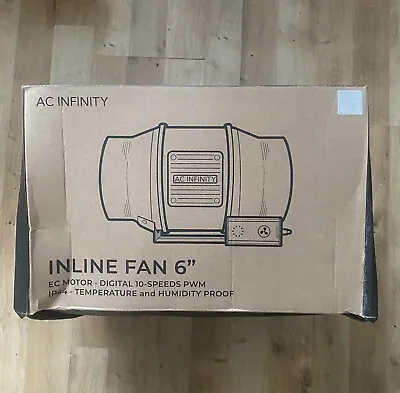 AC Infinity CLOUDLINE S6 Quiet 6” Inline Duct Fan With Speed Controller • £100